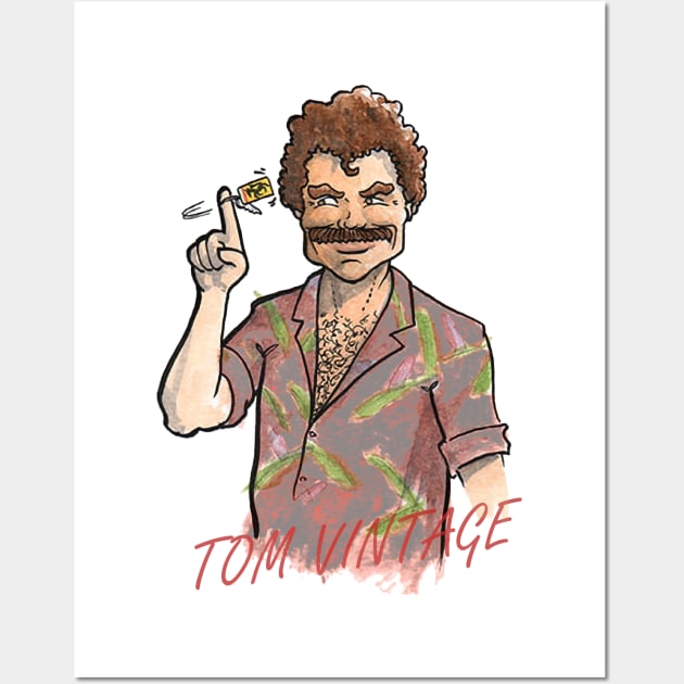 tom selleck Wall Art by zombies butterfly